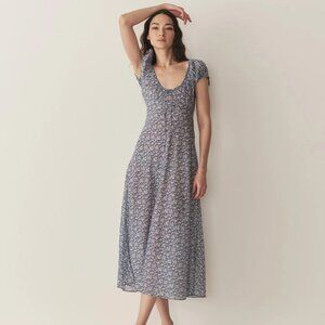 Doen Sofia Dress sz S in BLUE PORCELAIN TEA FLORAL